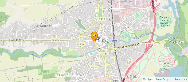 localisation de l'entreprise MADAME NADINE RIVIERE à ISSOIRE