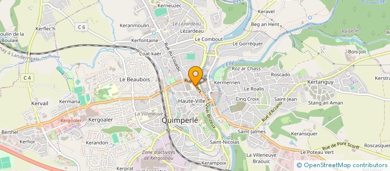 localisation de l'entreprise MADAME NADINE ROUSSEL  QUIMPERLE