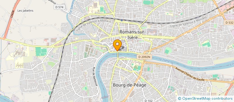 localisation de l'entreprise MADAME NADINE ROUX à ROMANS-SUR-ISERE