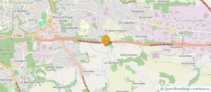 localisation de l'entreprise MADAME NADINE SURIN  QUIMPER