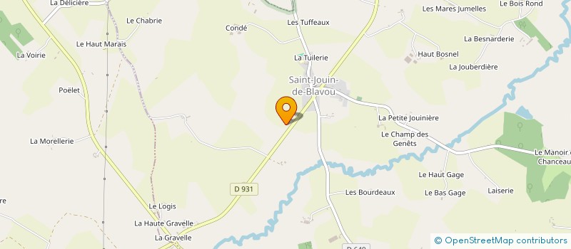 localisation de l'entreprise MADAME NADINE THOMAS à SAINT-JOUIN-DE-BLAVOU