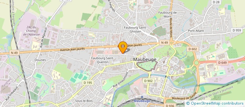 localisation de l'entreprise MADAME NADINE VARLET  MAUBEUGE