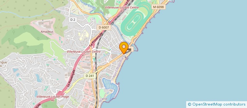 localisation de l'entreprise MADAME NADINE VERGNE  VILLENEUVE-LOUBET