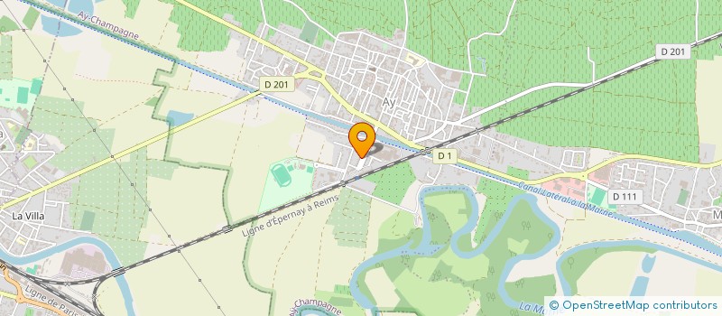 localisation de l'entreprise MADAME NADINE VERNET  AY-CHAMPAGNE