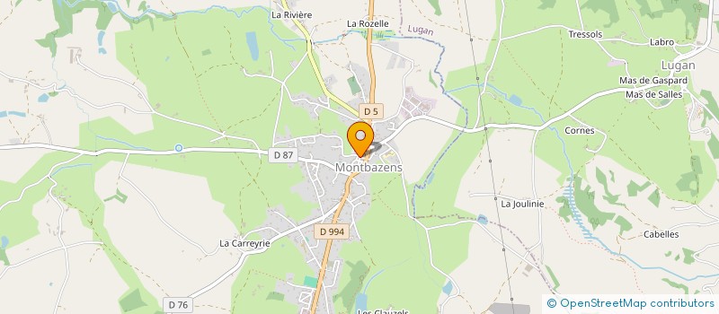 localisation de l'entreprise MADAME NADINE VERNHES à MONTBAZENS