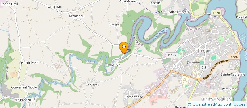 localisation de l'entreprise MADAME NADINE VIGNERON  MINIHY-TREGUIER