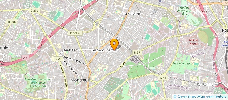 localisation de l'entreprise MADAME NADINE VITARD à MONTREUIL