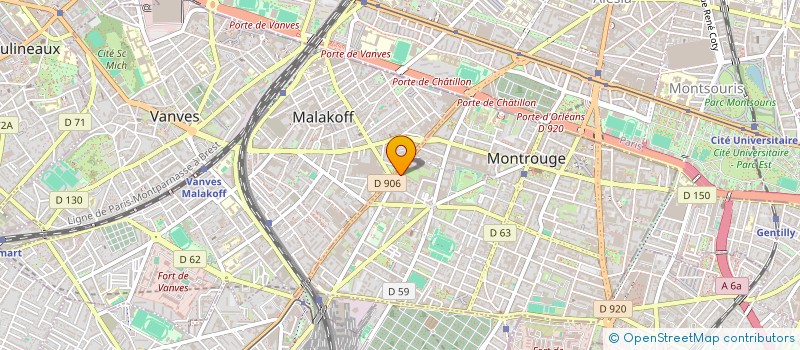 localisation de l'entreprise MADAME NADJOUA LACENE  MONTROUGE