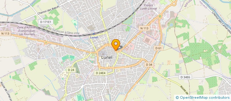 localisation de l'entreprise MADAME NAIMA BOURABI  LUNEL