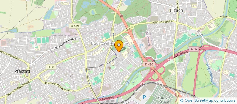 localisation de l'entreprise MADAME NAIMA DJEMIL  MULHOUSE