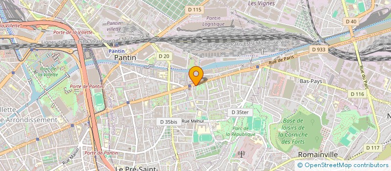 localisation de l'entreprise MADAME NAISSATA GUIRASSY  PANTIN