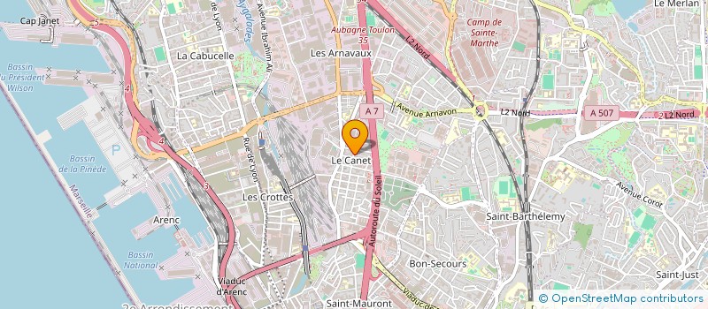 localisation de l'entreprise MADAME NAJIA BOUSTAMI  MARSEILLE