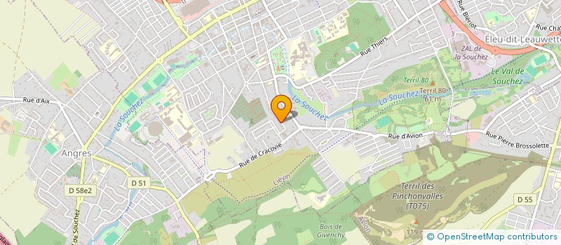 localisation de l'entreprise MADAME NAJIMA SELLALI  LIEVIN