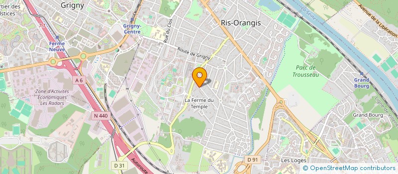 localisation de l'entreprise MADAME NAJOUA REBAA  RIS-ORANGIS