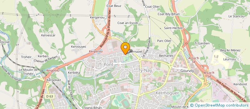 localisation de l'entreprise MADAME NANCY RAVENEL  QUIMPER