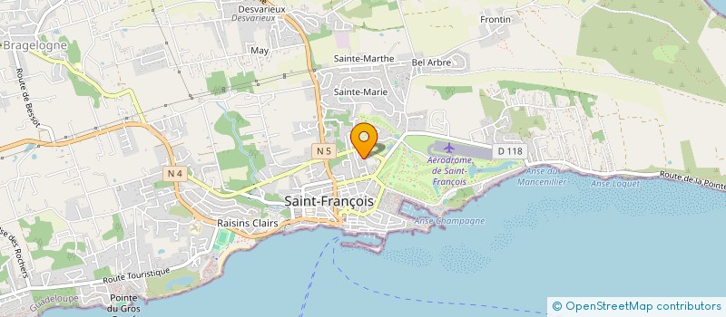 localisation de l'entreprise MADAME NAOUAL GUESSABI  SAINT-FRANCOIS