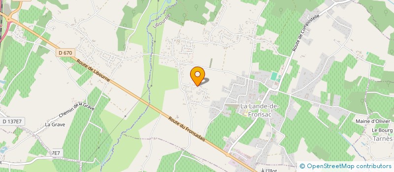 localisation de l'entreprise MADAME NAOUELLE BODOUAOU  LA LANDE-DE-FRONSAC