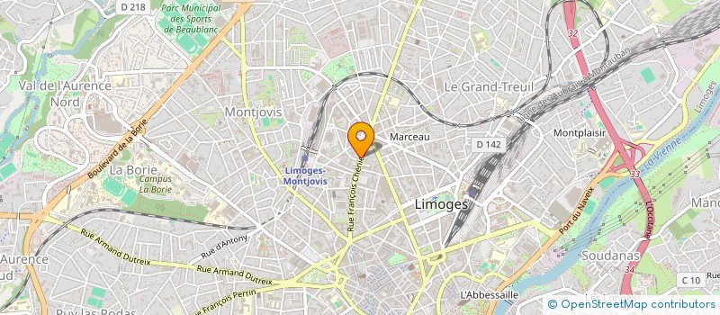 localisation de l'entreprise MADAME NARTHA ADMEUS à LIMOGES