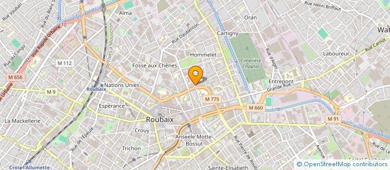 localisation de l'entreprise MADAME NASSIBA BOUSSOUALEM  ROUBAIX