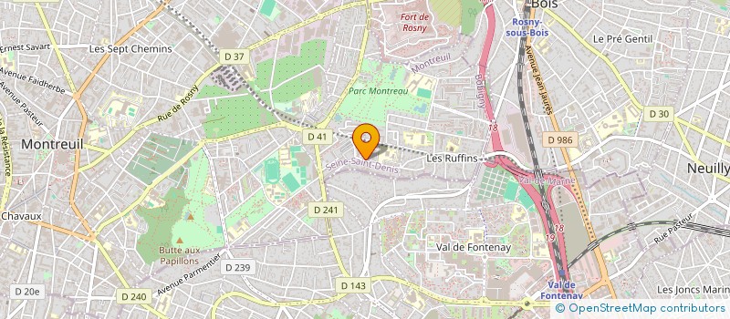 localisation de l'entreprise MADAME NASSIMA BRAHMI  MONTREUIL