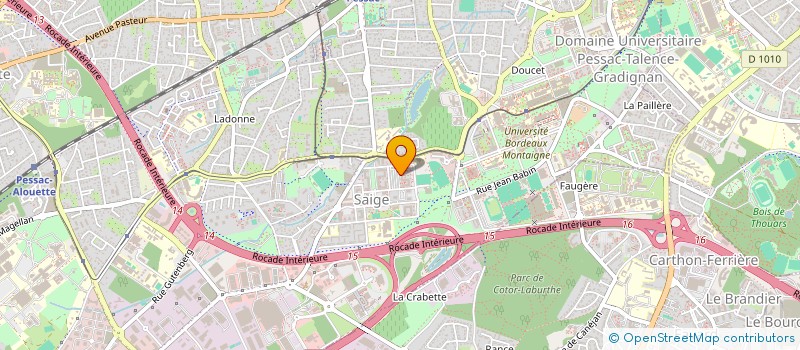 localisation de l'entreprise MADAME NASSIRA ANIYMAR  PESSAC