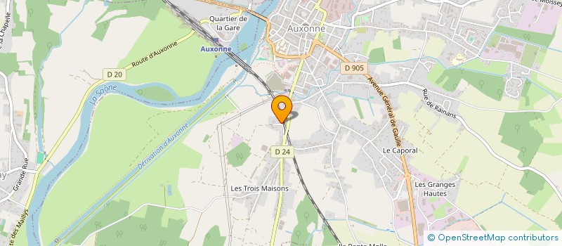 localisation de l'entreprise MADAME NATACHA BORNAND  AUXONNE