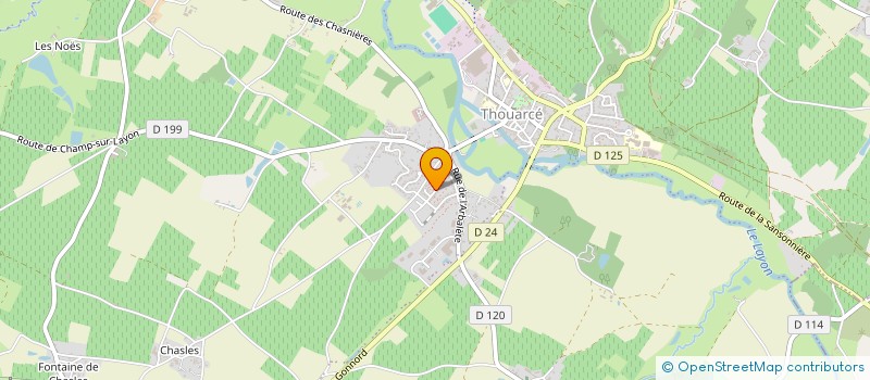 localisation de l'entreprise MADAME NATACHA CARRE  BELLEVIGNE-EN-LAYON