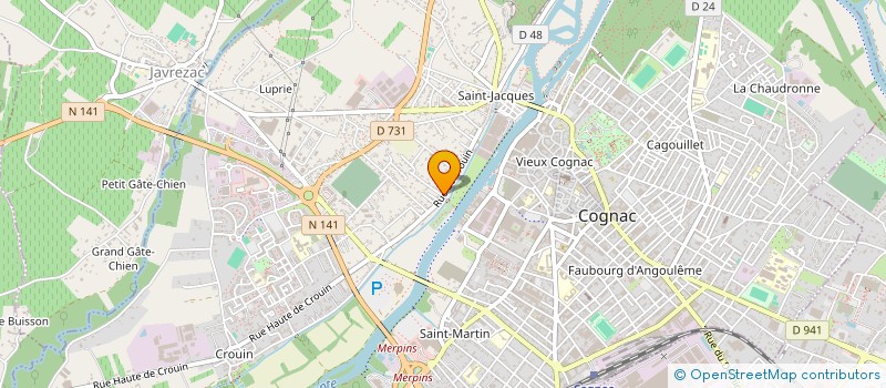 localisation de l'entreprise MADAME NATACHA CORNUAU  COGNAC