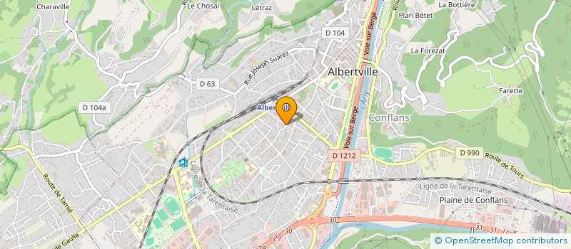 localisation de l'entreprise MADAME NATACHA FILLON  ALBERTVILLE