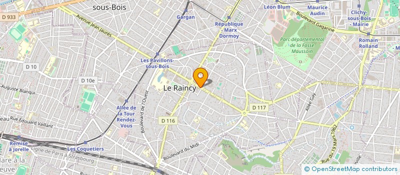 localisation de l'entreprise MADAME NATACHA HILAIRE à LE RAINCY