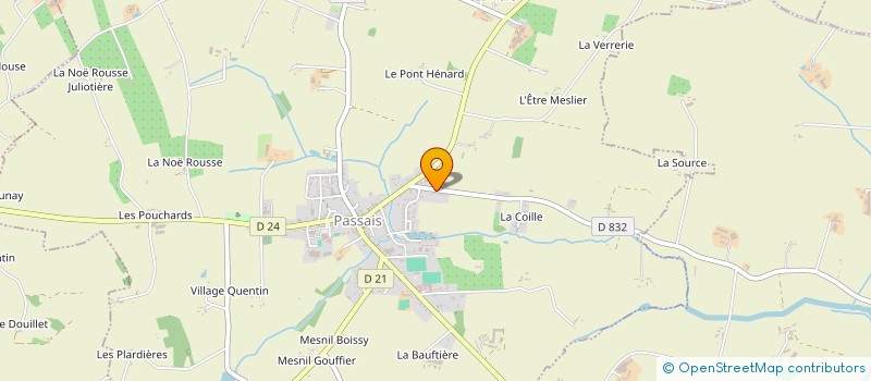 localisation de l'entreprise MADAME NATACHA MENARD à PASSAIS VILLAGES