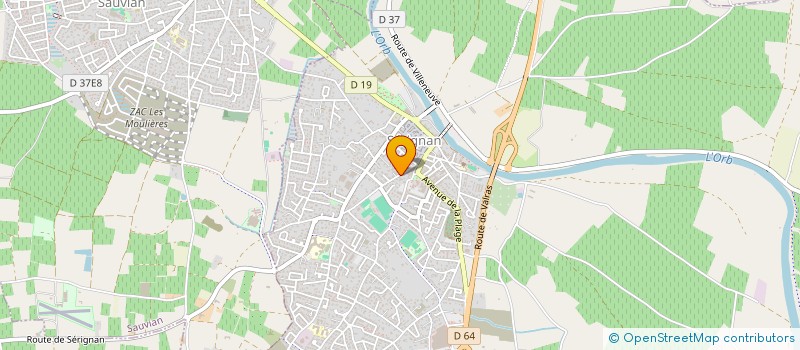 localisation de l'entreprise MADAME NATACHA ORRIERE  SERIGNAN