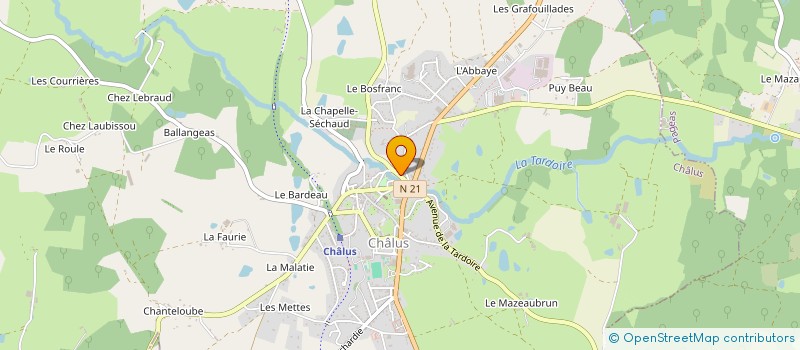 localisation de l'entreprise MADAME NATACHA VALARY à CHALUS