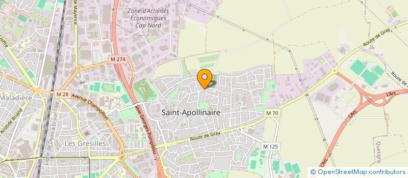 localisation de l'entreprise MADAME NATALIA PODOLYANKO  SAINT-APOLLINAIRE