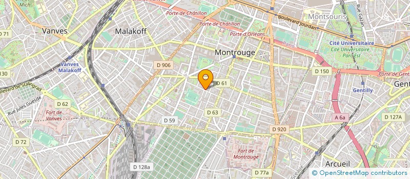 localisation de l'entreprise MADAME NATALIE BAR  MONTROUGE