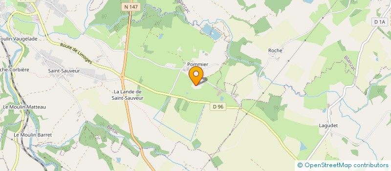 localisation de l'entreprise MADAME NATALIE PRIDDICE  BELLAC