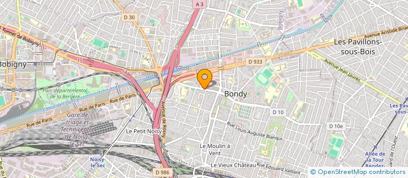 localisation de l'entreprise MADAME NATALIE SUBERBIELLE  BONDY