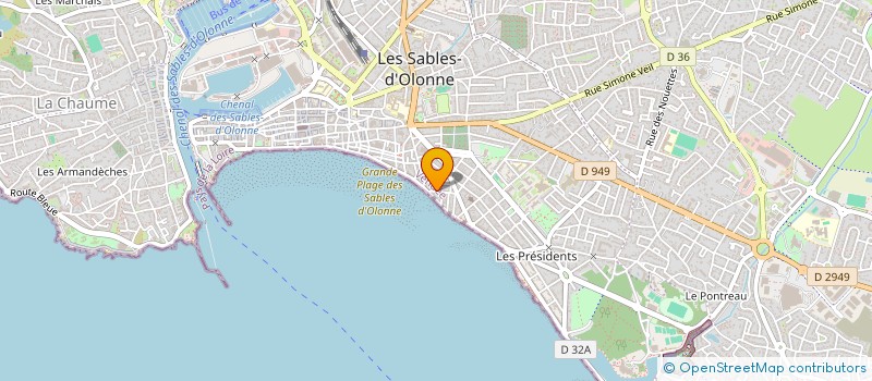 localisation de l'entreprise MADAME NATHALIE ACARD à LES SABLES D'OLONNE