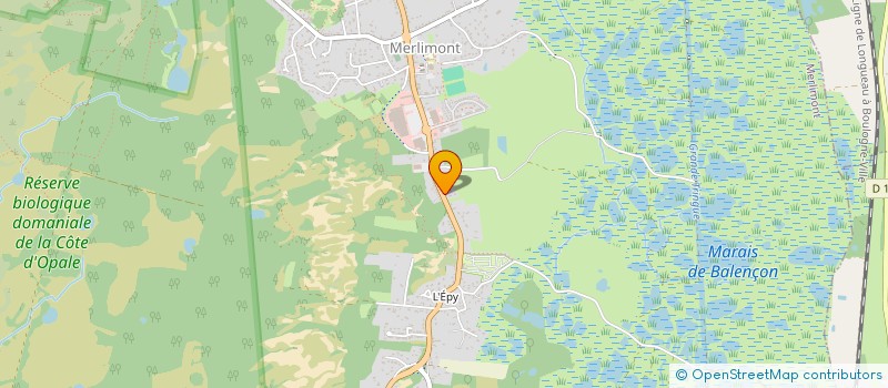 localisation de l'entreprise MADAME NATHALIE ACOULON  MERLIMONT