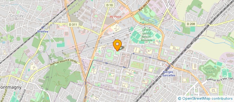 localisation de l'entreprise MADAME NATHALIE AMRAM  SARCELLES