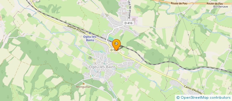 localisation de l'entreprise MADAME NATHALIE AUBIN  OGEU-LES-BAINS