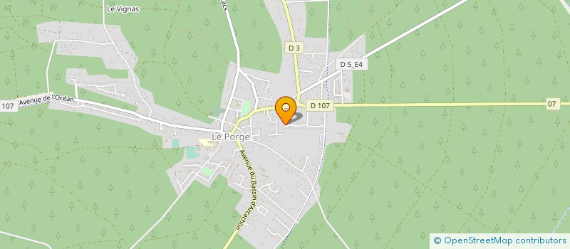 localisation de l'entreprise MADAME NATHALIE AUGONNET  LE PORGE