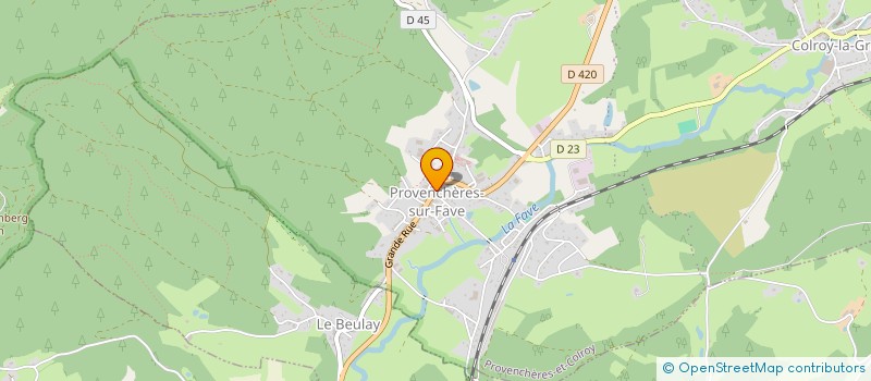 localisation de l'entreprise MADAME NATHALIE BACCHETTA  PROVENCHERES-ET-COLROY