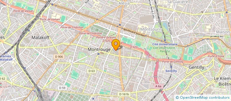 localisation de l'entreprise MADAME NATHALIE BACCON  MONTROUGE