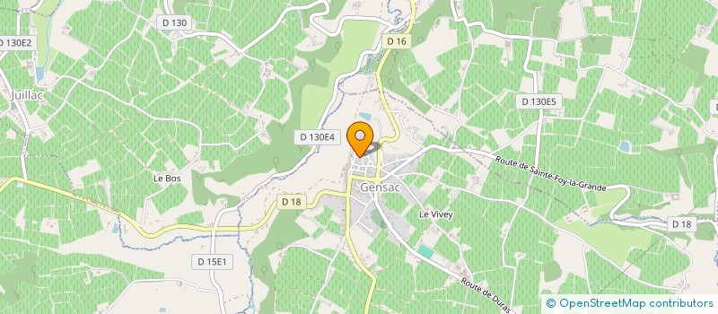 localisation de l'entreprise MADAME NATHALIE BALARESQUE  GENSAC