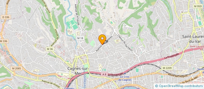 localisation de l'entreprise MADAME NATHALIE BARRAL à CAGNES-SUR-MER