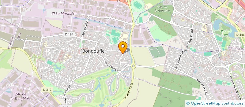 localisation de l'entreprise MADAME NATHALIE BARTHELEMY  BONDOUFLE