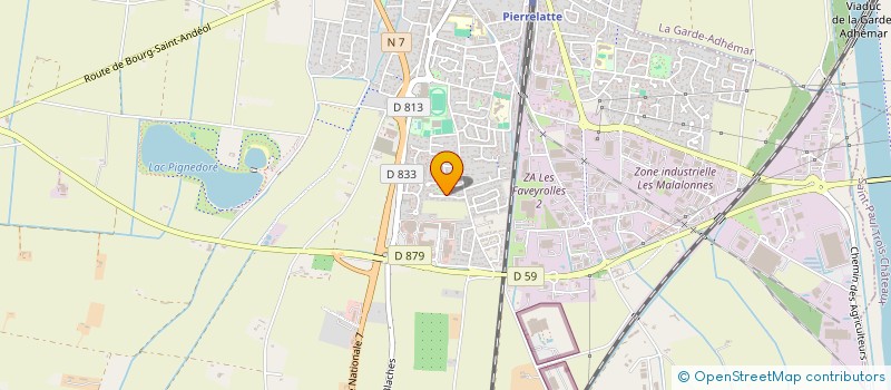 localisation de l'entreprise MADAME NATHALIE BASTET  PIERRELATTE