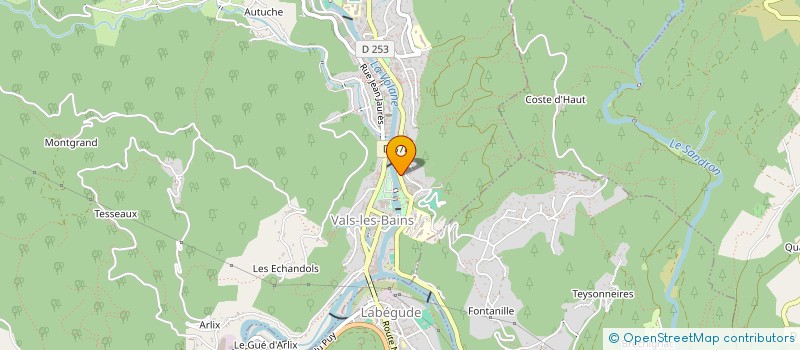 localisation de l'entreprise MADAME NATHALIE BASTIDE à VALS-LES-BAINS