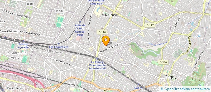 localisation de l'entreprise MADAME NATHALIE BELINGARD à LE RAINCY